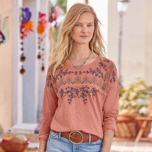 Sundance Embroidery & Lace Blouse